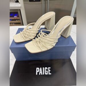 PAIGE Cream Heels Elegant and Sophisticated